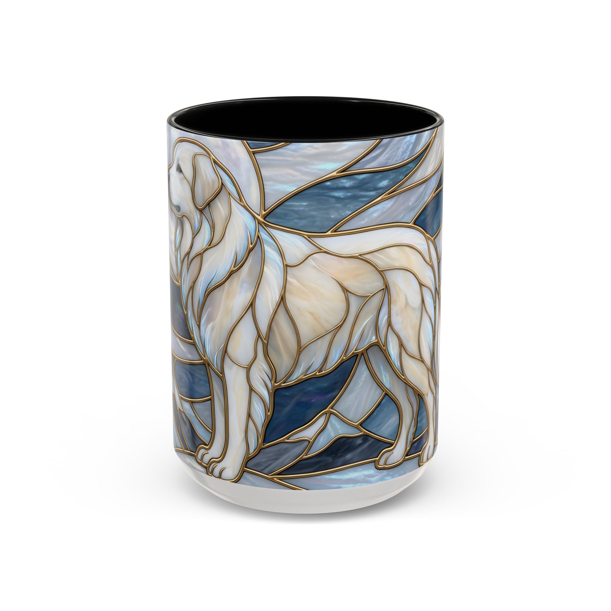Moonlight Great Pyrenees Stained Glass Style Mug