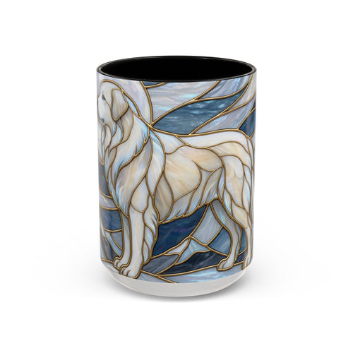 Moonlight Great Pyrenees Stained Glass Style Mug