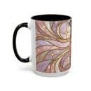 Pink Starlight Staffy Stained Glass Style Mug