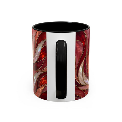 Scarlet Bloom Hummingbird Stained Glass Style Mug