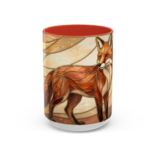 Honey Light Fox Stained Glass Style Mug