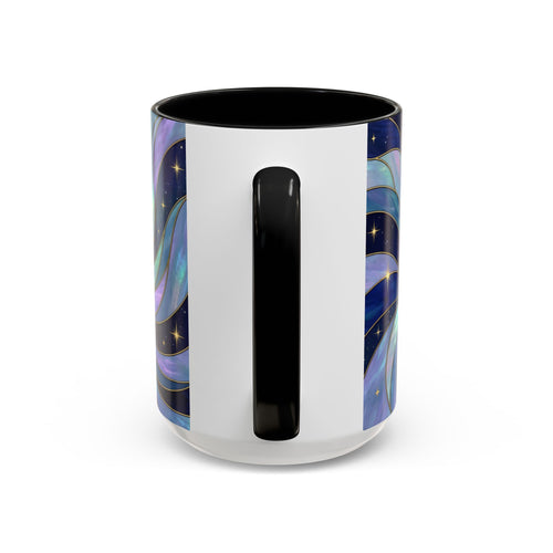 Blue Glow Hummingbird Stained Glass Style Mug