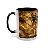 Golden German Shepherd Stained Glass Style Mug
