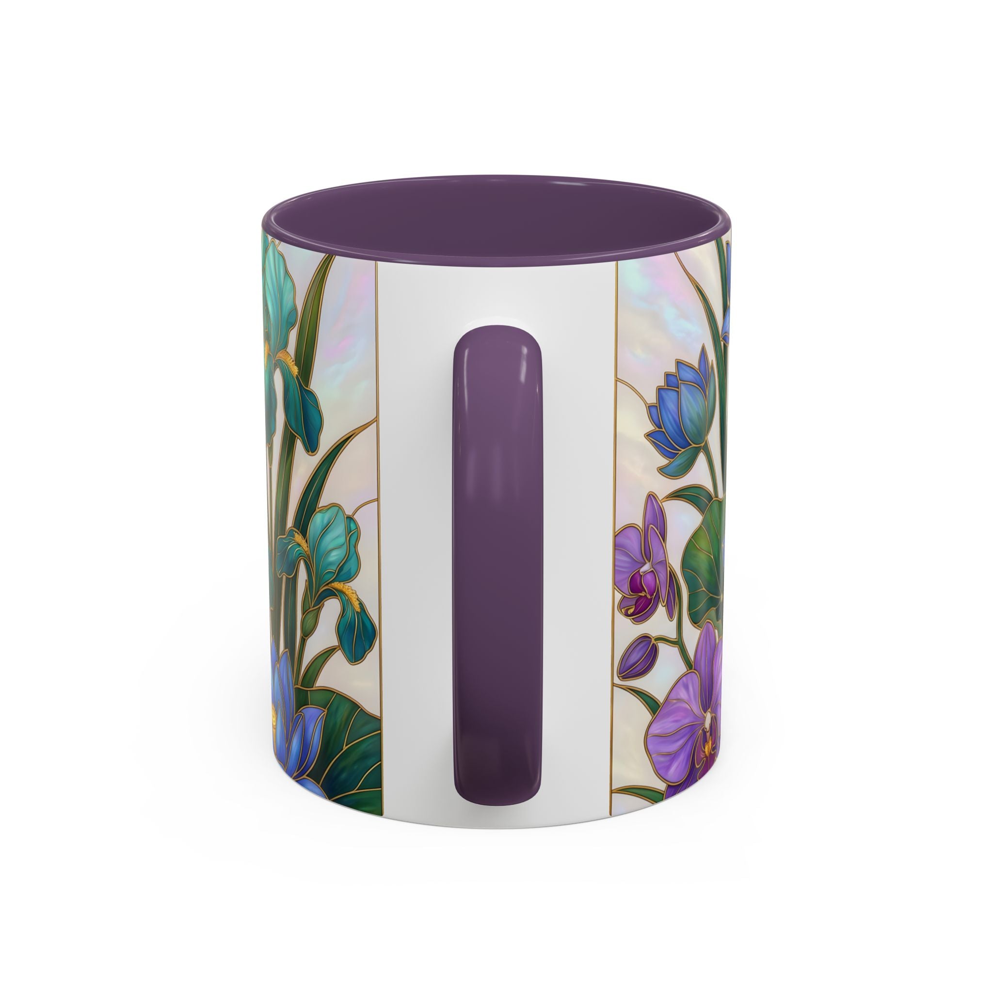 Blooming Peacock Stained Glass Style Mug