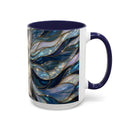 Sapphire Glow French Bulldog Stained Glass Style Mug