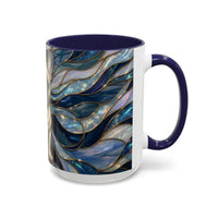 Sapphire Glow French Bulldog Stained Glass Style Mug