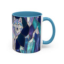 Crystal Wolf Stained Glass Style Mug