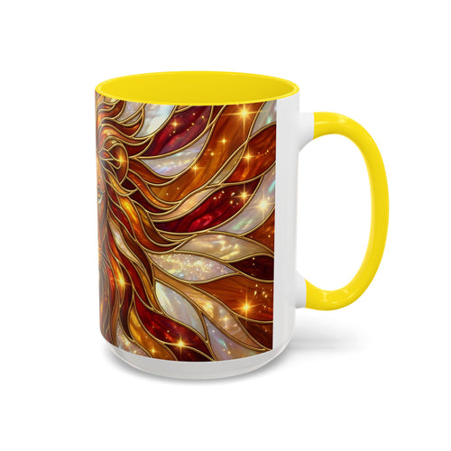 Majestic Lion Stained Glass Style Mug