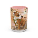 Custom Pet Photo Floral Stained Glass Style Mug