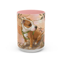 Custom Pet Photo Floral Stained Glass Style Mug