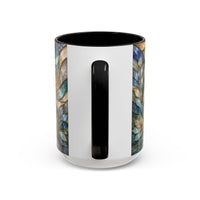 Blue Glow Great Pyrenees Stained Glass Style Mug