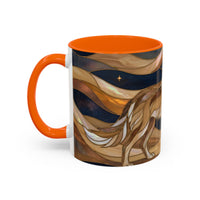 Nightscape Wolf Moon Stained Glass Style Mug