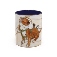 Custom Dog Portrait Stained Glass Style Mug