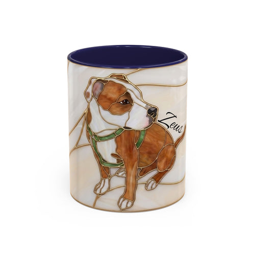 Custom Pet Portrait Stained Glass Style Mug