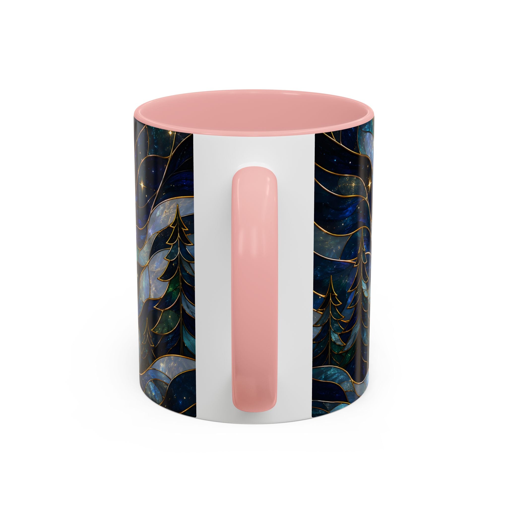 Moonlit Howl Wolf Stained Glass Style Mug