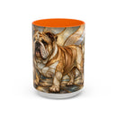 Regal Bulldog Stained Glass Style Mug