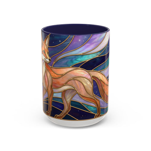 Aurora Fox Stained Glass Style Mug