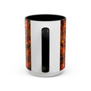 Sunset Peacock Stained Glass Style Mug