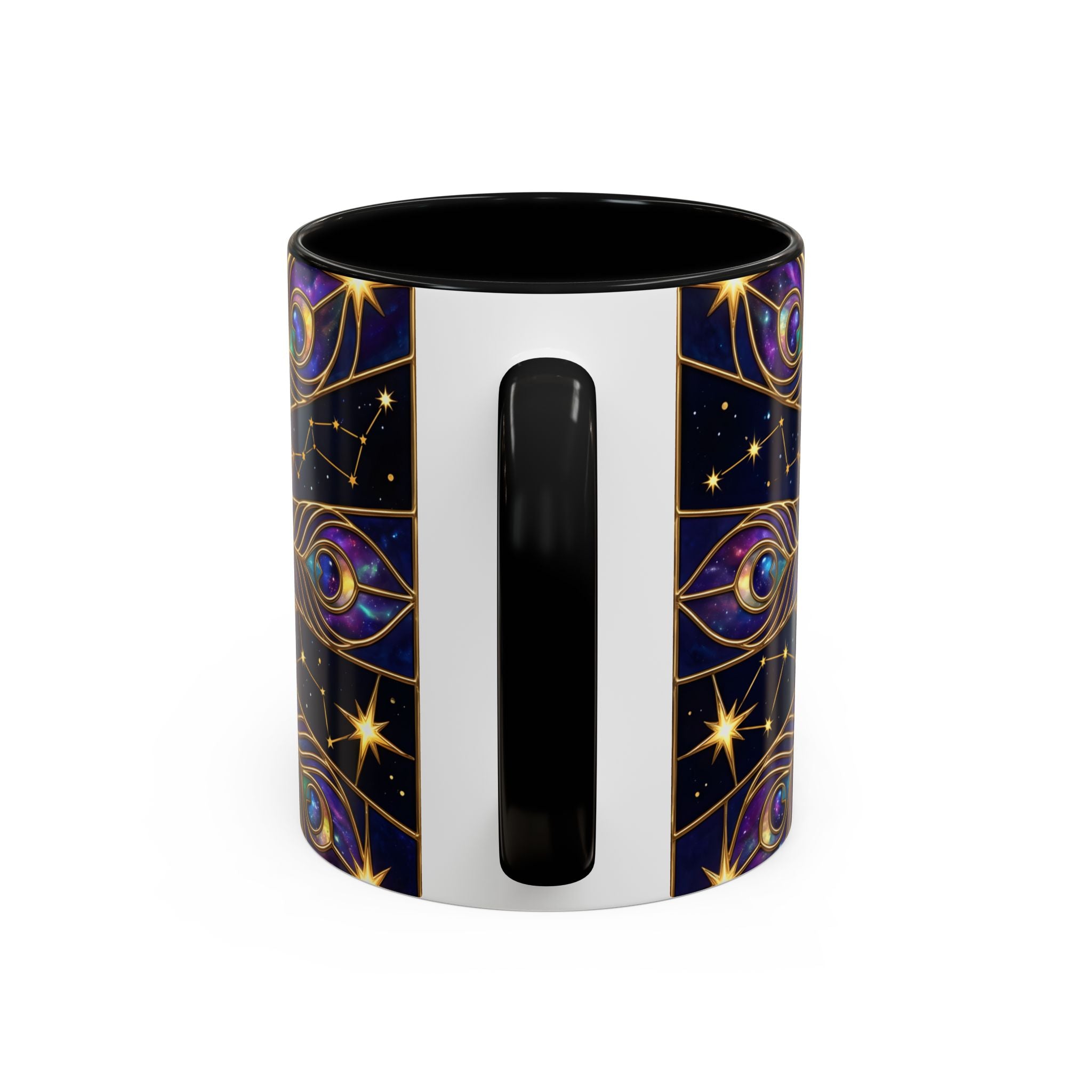 Celestial Peacock Stained Glass Style Mug