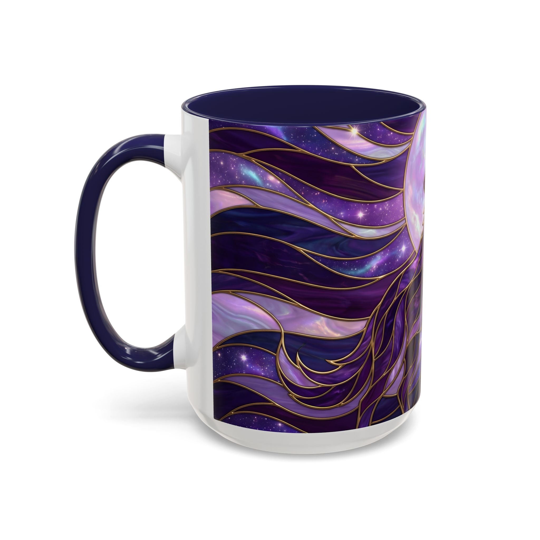 Amethyst Wolf Stained Glass Style Mug