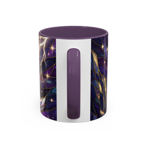Purple Storm Fox Stained Glass Style Mug