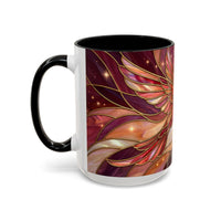 Rose Glow Hummingbird Stained Glass Style Mug
