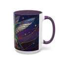 Sunset Sky Hummingbird Stained Glass Style Mug