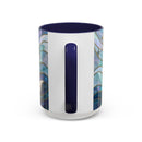 Pearl White Wolf Stained Glass Style Mug