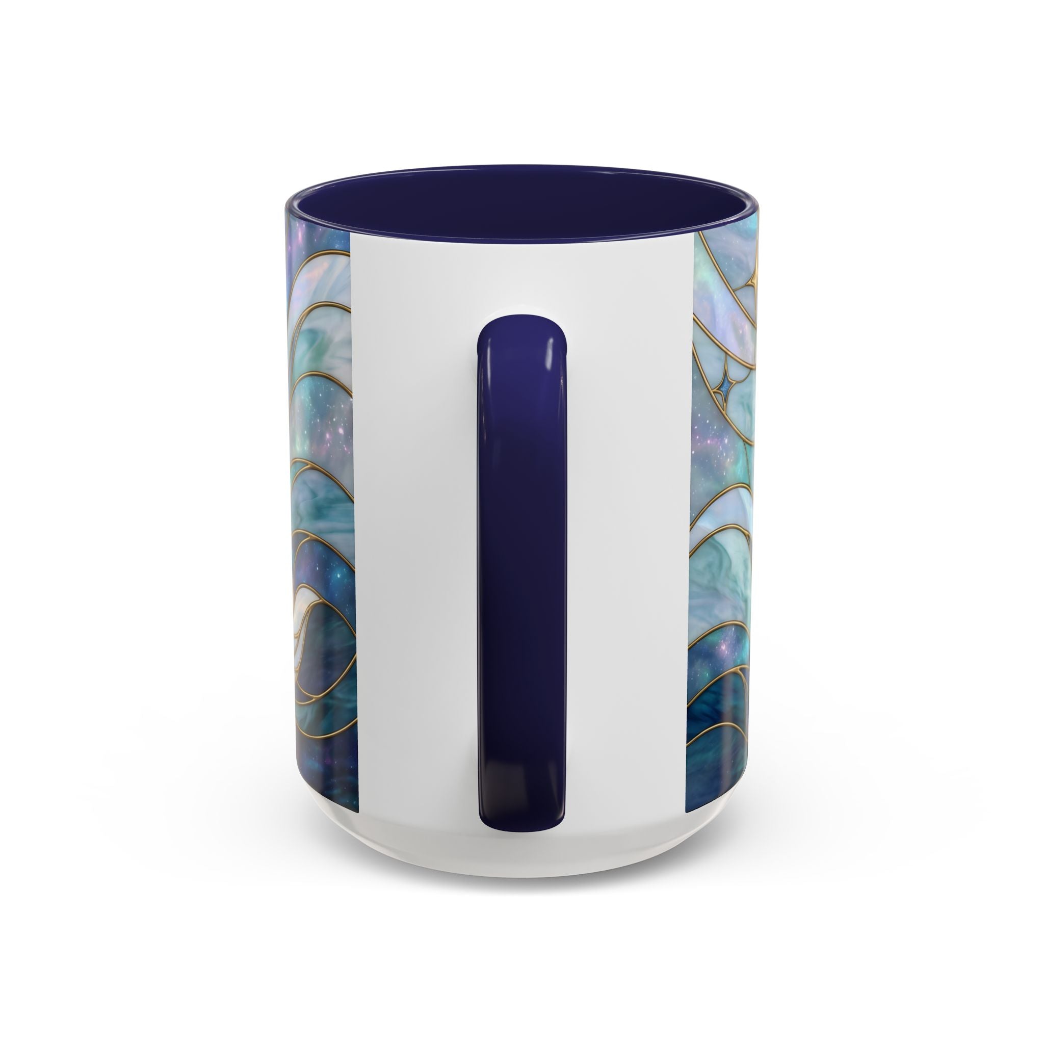 Pearl White Wolf Stained Glass Style Mug