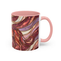 Rose Gold Wolf Stained Glass Style Mug