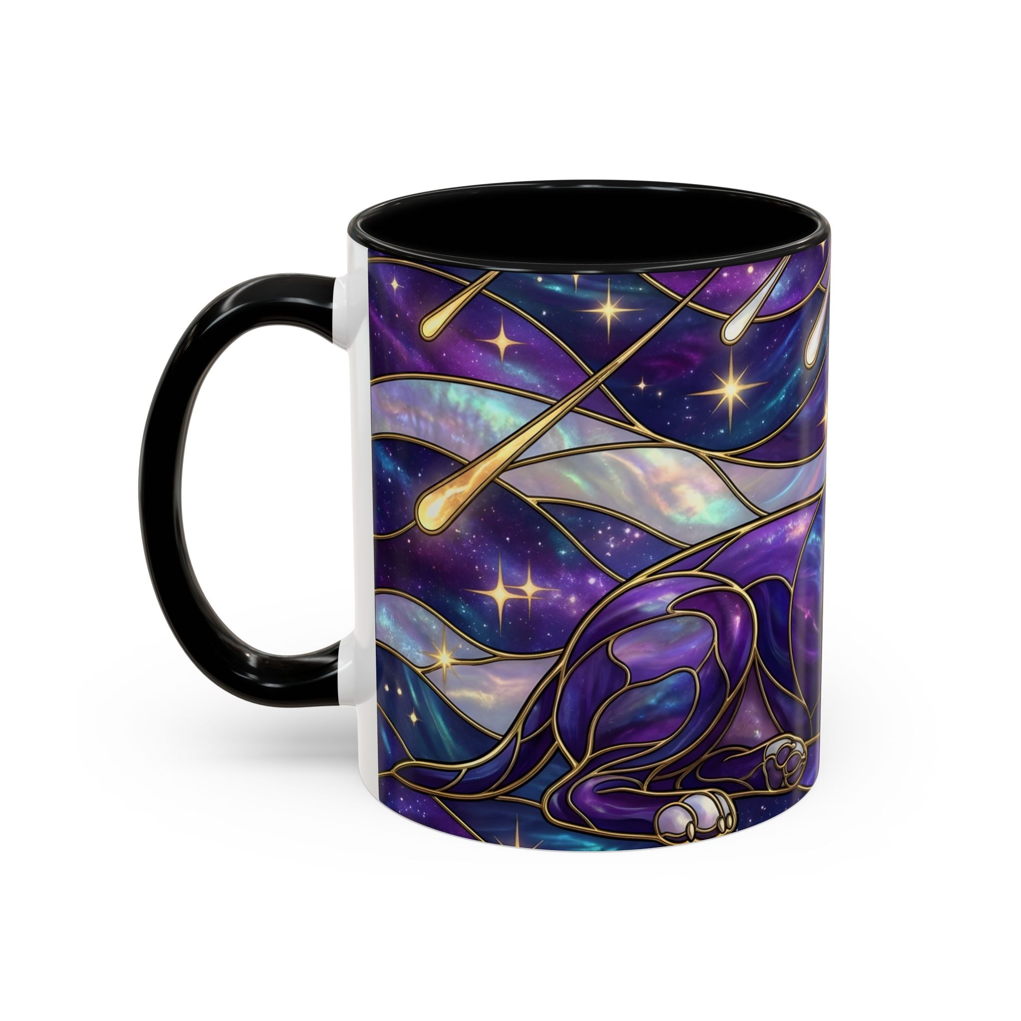 Cosmic Glow Staffy Stained Glass Style Mug