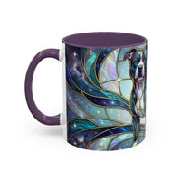 Teal Galaxy Staffy Stained Glass Style Mug