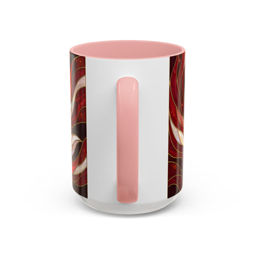 Scarlet Glow Fox Stained Glass Style Mug