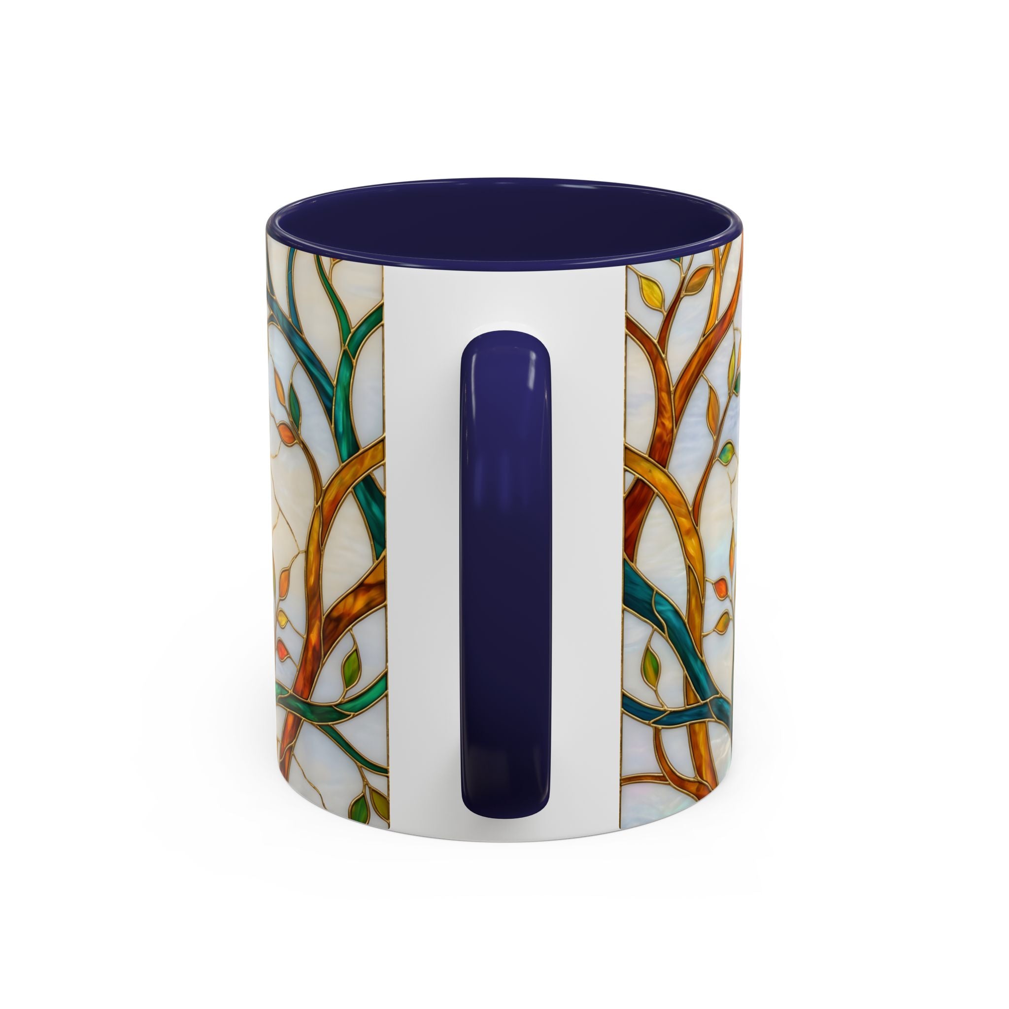 Elegant Peacock Stained Glass Style Mug