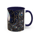 Moonlit Peacock Stained Glass Style Mug