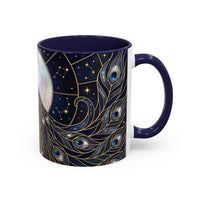 Moonlit Peacock Stained Glass Style Mug