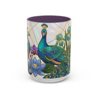 Garden Peacock Stained Glass Style Mug
