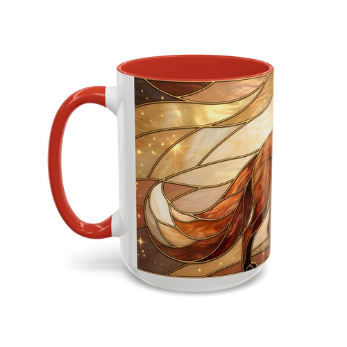 Honey Light Fox Stained Glass Style Mug