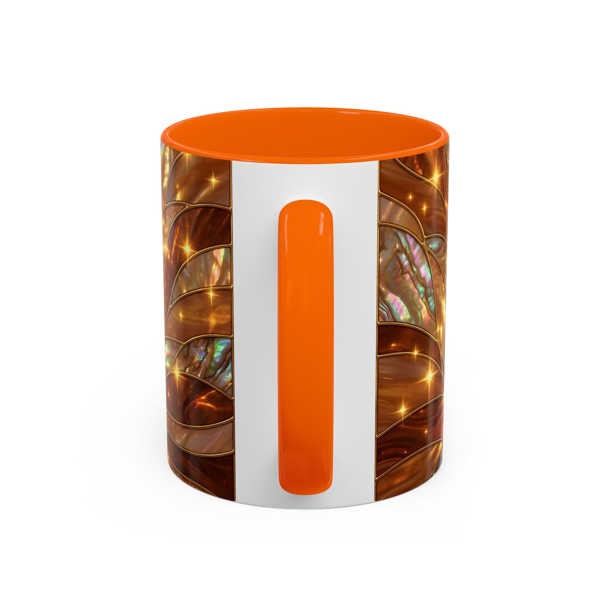 Golden Tiger Stained Glass Style Mug