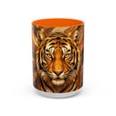 Amber Tiger Stained Glass Style Mug