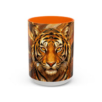 Amber Tiger Stained Glass Style Mug