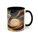 Nightscape Wolf Moon Stained Glass Style Mug