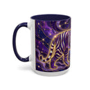 Celestial Purple Tiger Stained Glass Style Mug