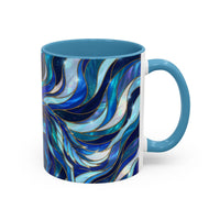 Cobalt Wolf Stained Glass Style Mug