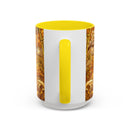 Golden Sakura Lion Stained Glass Style Mug