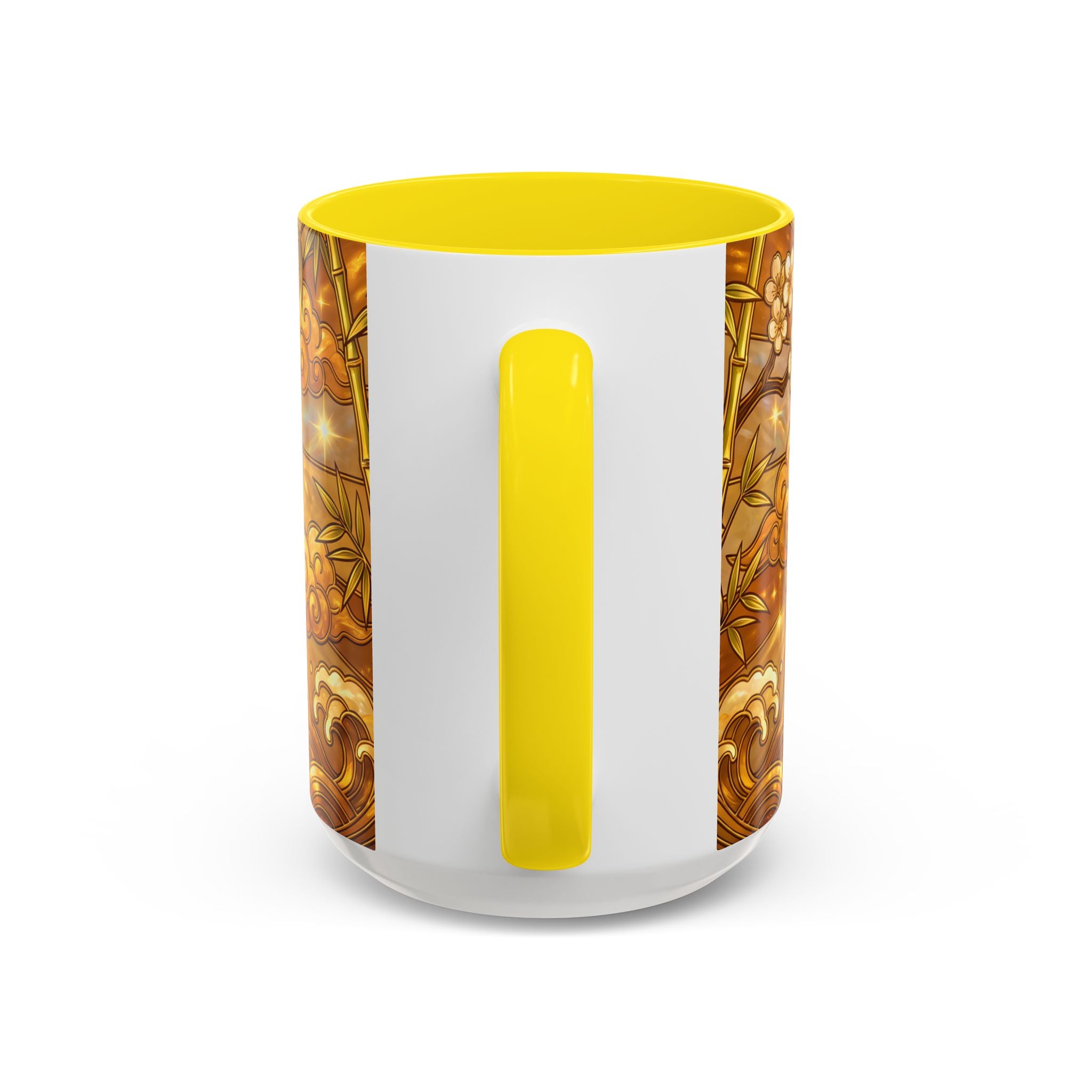 Golden Sakura Lion Stained Glass Style Mug