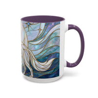 Pearl White Wolf Stained Glass Style Mug