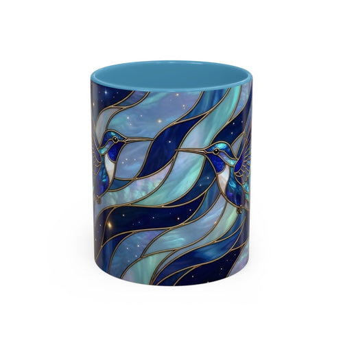Midnight Hummingbird Stained Glass Style Mug