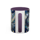 Sapphire Wolf Stained Glass Style Mug