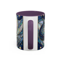 Sapphire Wolf Stained Glass Style Mug